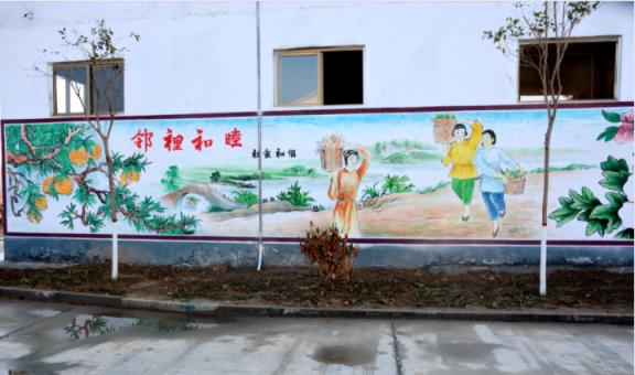 富平乡镇文化墙 乡风文明焕发新活力